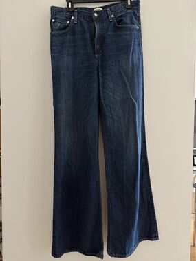 Citizens Of Humanity Dark Blue Wide-Leg Jeans